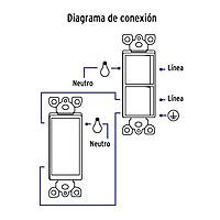 Placa armada interruptor sencillo y de 3 vías Classic - PA-APDO-CLP / 40019