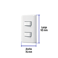 Placa armada 1 interruptor sencillo + 1 de 3 vías, Basic - PA-APDO-EB / 25085