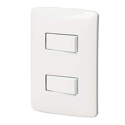 Placa armada 1 interruptor 1 escalera,blanco, línea Italiana - PA-APDO-EIB / 46462
