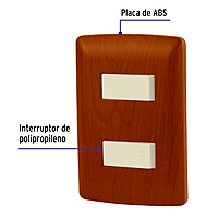 Placa armada 1 interruptor 1 escalera, madera,línea Italiana - PA-APDO-EIM / 49932 Placa armada 1 interruptor 1 escalera, madera,línea Italiana - PA-APDO-EIM / 49932