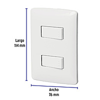 Placa armada, 2interruptores sencillos,blanco,línea Italiana - PA-APDO-IB / 46461 Placa armada, 2interruptores sencillos,blanco,línea Italiana - PA-APDO-IB / 46461