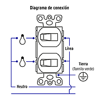 Placa armada 2 interruptor sencillo, línea Standard, alumini - PA-APDO-SA / 48498