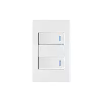 Placa armada 2 interruptores, 1 módulo, Española, blanco - PA-APDO1-EB / 45596