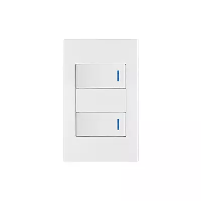 Placa armada 2 interruptores, 1 módulo, Española, blanco - PA-APDO1-EB / 45596