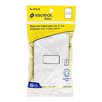 Placa armada con 1 interruptor de 3 vías, Volteck Basic - PA-APSE-EB / 25084 Placa armada con 1 interruptor de 3 vías, Volteck Basic - PA-APSE-EB / 25084