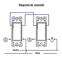 Placa armada con interruptor de tres vías, línea Classic - PA-APSE-ECLP / 40020