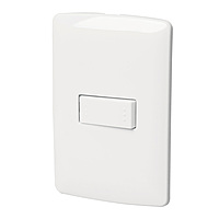 Placa armada 1 interruptor escalera, blanco, línea Italiana - PA-APSE-EIB / 46460 Placa armada 1 interruptor escalera, blanco, línea Italiana - PA-APSE-EIB / 46460