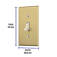 Placa armada interruptor sencillo, línea Standard, aluminio - PA-APSE-SA / 48497 Placa armada interruptor sencillo, línea Standard, aluminio - PA-APSE-SA / 48497