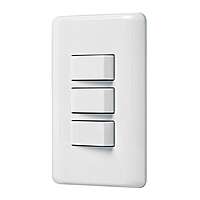 Placa armada con 3 interruptores sencillos, Volteck Basic - PA-APTR-B / 25083 Placa armada con 3 interruptores sencillos, Volteck Basic - PA-APTR-B / 25083