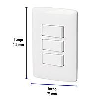 Placa armada 2 interruptores 1escalera blanco,línea Italiana - PA-APTR-EIB / 46464 Placa armada 2 interruptores 1escalera blanco,línea Italiana - PA-APTR-EIB / 46464