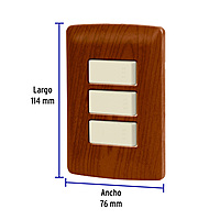 Placa armada 2 interruptores 1escalera,madera,línea Italiana - PA-APTR-EIM / 49934 Placa armada 2 interruptores 1escalera,madera,línea Italiana - PA-APTR-EIM / 49934