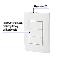 Placa armada interruptores sencillos y escalera, Oslo,blanco - PA-APTR-EOB / 46497 Placa armada interruptores sencillos y escalera, Oslo,blanco - PA-APTR-EOB / 46497