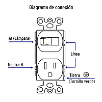 Placa armada interruptor y contacto, línea Standard, marfil - PA-COAP-S / 48489 Placa armada interruptor y contacto, línea Standard, marfil - PA-COAP-S / 48489