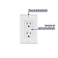 Placa armada contacto dúplex, 2 polos + tierra Classic - PA-CODO-CLP / 40016 Placa armada contacto dúplex, 2 polos + tierra Classic - PA-CODO-CLP / 40016