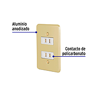 Placa armada 2 contactos polarizados línea Económica - PA-CODO-E / 46390