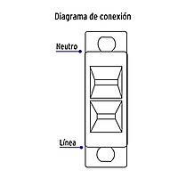 Placa armada 2 contactos polarizados línea Económica - PA-CODO-E / 46390