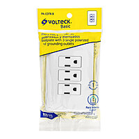 Placa armada con 3 contactos, Volteck Basic - PA-COTR-B / 25082 Placa armada con 3 contactos, Volteck Basic - PA-COTR-B / 25082