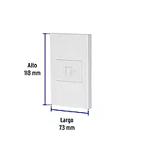 Placa armada 1 toma para teléfono, 1.5 mod, Española, blanco - PA-TE-EB / 45607
