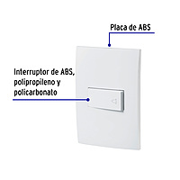 Placa armada con timbre, línea Oslo, color blanco - PA-TI-OB / 46498