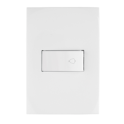 Placa armada con timbre, línea Oslo, color blanco - PA-TI-OB / 46498