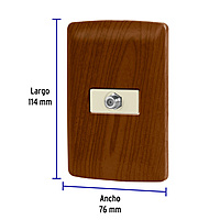 Placa armada con conexión para TV, madera, línea Italiana - PA-TV-IM / 49953