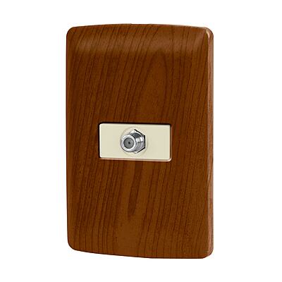Placa armada con conexión para TV, madera, línea Italiana - PA-TV-IM / 49953