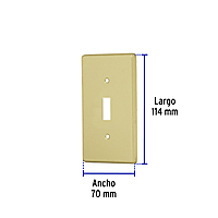 Placa para interruptor vertical, de aluminio, línea Standard - PAAP-S / 46417