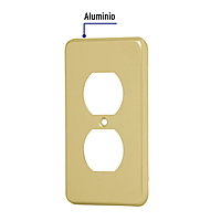 Placa dúplex de aluminio, línea Standard - PADO-S / 46408 Placa dúplex de aluminio, línea Standard - PADO-S / 46408