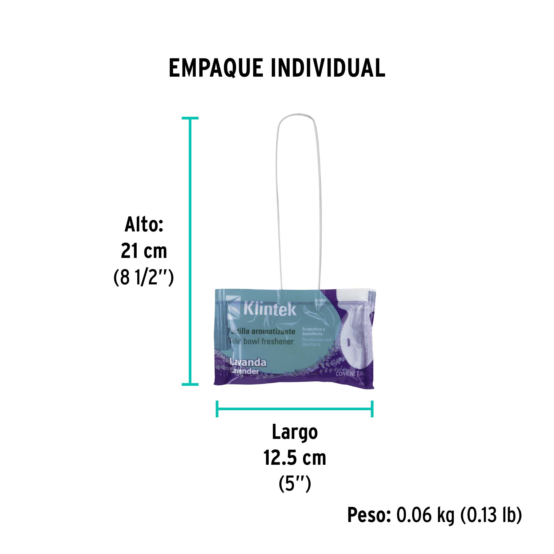 Pastilla desodorante para sanitario, aroma lavanda - PASA-L / 57019