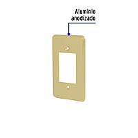 Placa 3 módulos, de aluminio, línea Económica - PATR-E / 46437 Placa 3 módulos, de aluminio, línea Económica - PATR-E / 46437