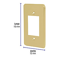Placa 3 módulos, de aluminio, línea Económica - PATR-E / 46437 Placa 3 módulos, de aluminio, línea Económica - PATR-E / 46437