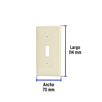 Placa de ABS para interruptor vertical, Standard, marfil - PPAP-S / 46415