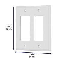 Placa 2 ventanas, de policarbonato, línea Classic - PPDO-CL / 46419 Placa 2 ventanas, de policarbonato, línea Classic - PPDO-CL / 46419