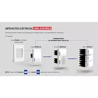Placa 2 ventanas, 1 módulo, línea Española, color blanco - PPDO-EB / 47063 Placa 2 ventanas, 1 módulo, línea Española, color blanco - PPDO-EB / 47063
