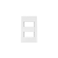 Placa 2 ventanas, 1 módulo, línea Española, color blanco - PPDO-EB / 47063 Placa 2 ventanas, 1 módulo, línea Española, color blanco - PPDO-EB / 47063