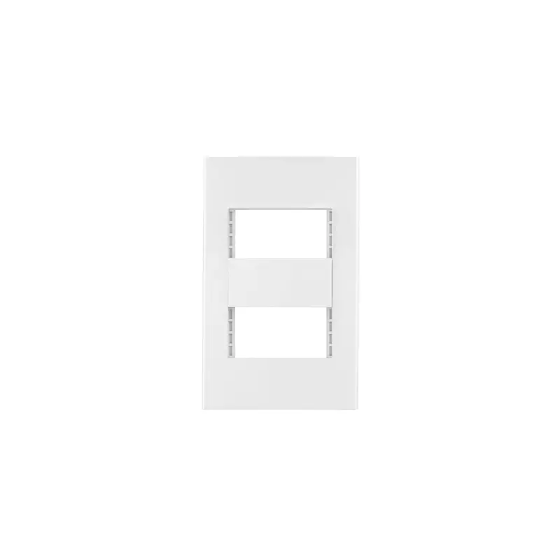 Placa 2 ventanas, 1 módulo, línea Española, color blanco - PPDO-EB / 47063 Placa 2 ventanas, 1 módulo, línea Española, color blanco - PPDO-EB / 47063