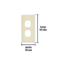 Placa de ABS dúplex, Standard, marfil - PPDO-S / 46406