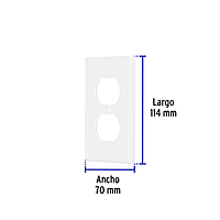 Placa de ABS dúplex, Standard, blanco - PPDO-SB / 40241 Placa de ABS dúplex, Standard, blanco - PPDO-SB / 40241