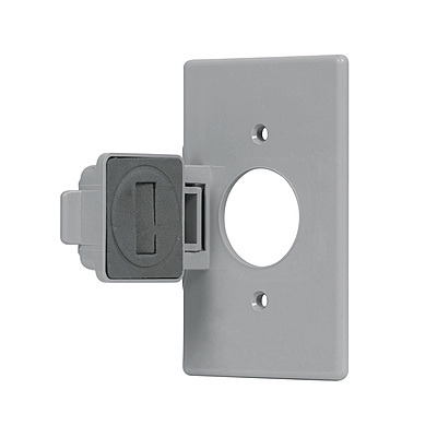 Placa contacto redondo, policarbonato,p/intemperie, Standard - PPIN-SES / 46411