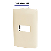 Placa 1 módulo de ABS, línea Italiana, color marfil - PPSE-I / 48088