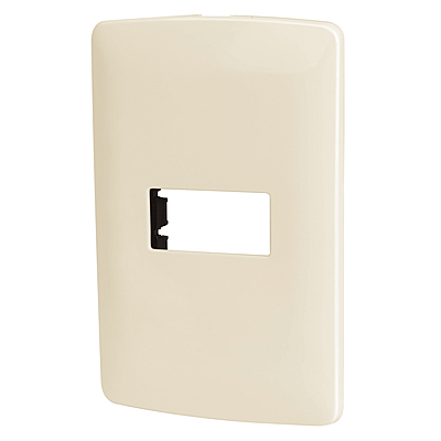 Placa 1 módulo de ABS, línea Italiana, color marfil - PPSE-I / 48088