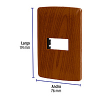 Placa 1 módulo de ABS, línea Italiana, acabado madera - PPSE-IM / 46392 Placa 1 módulo de ABS, línea Italiana, acabado madera - PPSE-IM / 46392