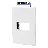 Placa 1 módulo de ABS, línea Oslo, color blanco - PPSE-OB / 48303 Placa 1 módulo de ABS, línea Oslo, color blanco - PPSE-OB / 48303