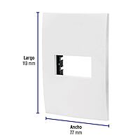 Placa 1 módulo de ABS, línea Oslo, color blanco - PPSE-OB / 48303 Placa 1 módulo de ABS, línea Oslo, color blanco - PPSE-OB / 48303