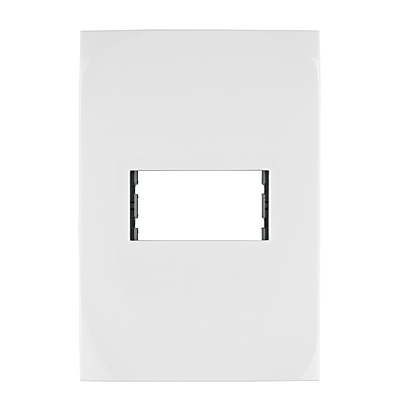 Placa 1 módulo de ABS, línea Oslo, color blanco - PPSE-OB / 48303