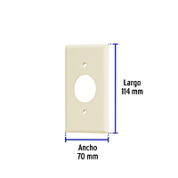 Placa de ABS para contacto redondo, Standard, marfil - PPSE-S / 46412 Placa de ABS para contacto redondo, Standard, marfil - PPSE-S / 46412