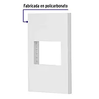 Placa 1 ventana, 1.5 módulos, línea Española, color blanco - PPSE15-EB / 47044