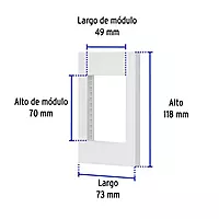 Placa 1 ventana, 3 módulos, línea Española, color blanco - PPTR-EB / 47043 Placa 1 ventana, 3 módulos, línea Española, color blanco - PPTR-EB / 47043