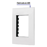 Placa 3 módulos de ABS, línea Oslo, color blanco - PPTR-OB / 48305