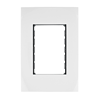 Placa 3 módulos de ABS, línea Oslo, color blanco - PPTR-OB / 48305